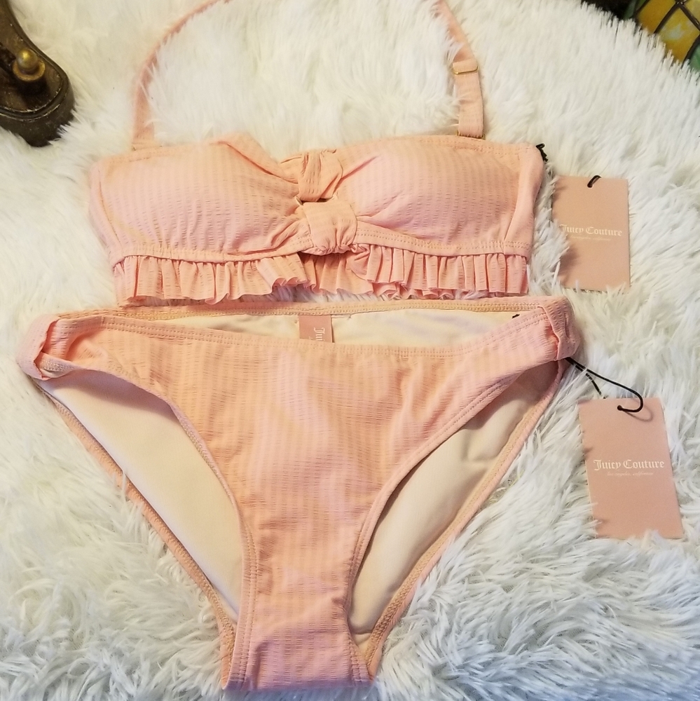 Juicy Couture NWT Sz S Pink Piece Bikini